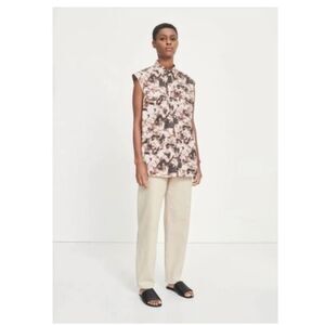 Samsøe Samsøe Tea Shirt Top Women's Camo Clay Vest Coat Size XS NWT